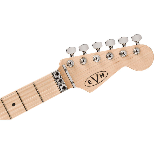 EVH® Striped Series Circles, Maple Fingerboard, Electric Guitar w/Gig Bag - White and Black