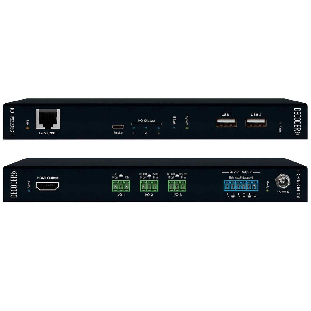 Key Digital KD-IP922DEC-II 4K AV over IP System Decoder w/ PoE & Open API Control Ports