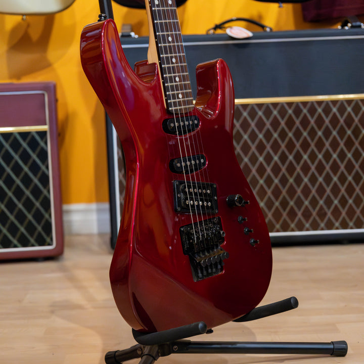 Kramer - MIJ- Early 90's , Pacer Custom 1 (HSS) Candy Apple Red  w/ Hard Shell Case - (1990-91 )- USED