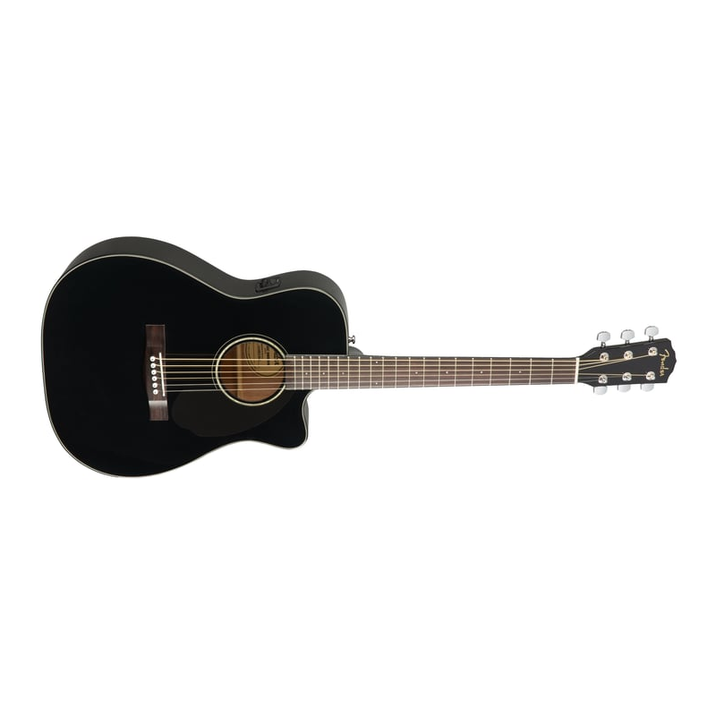 Fender CC-60SCE 6-String Concert Acoustic Guitar (Black)