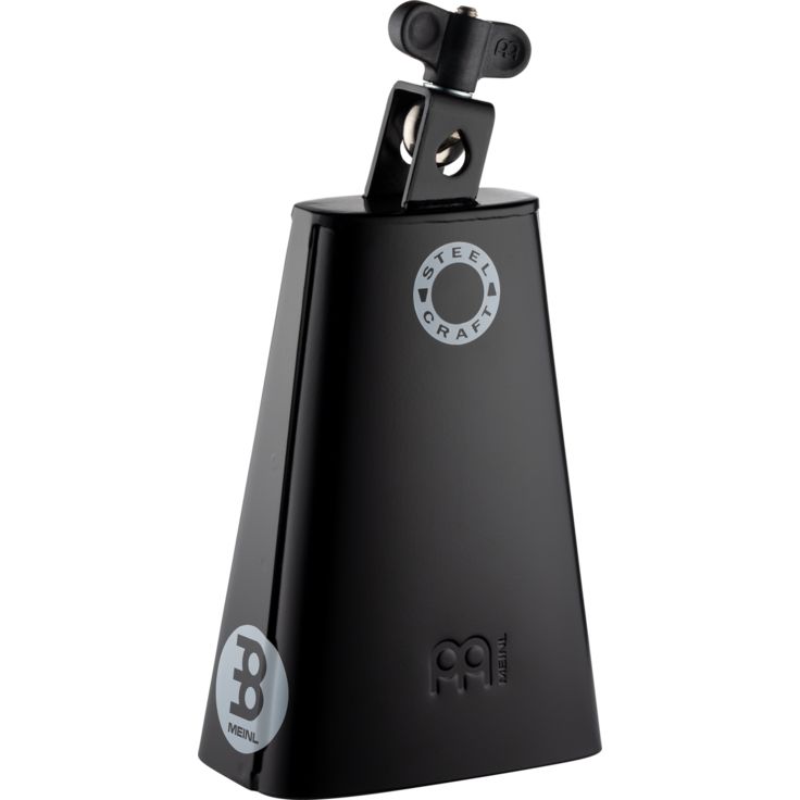 Meinl Percussion 7" Steel Craft Line Cowbell Black powder coated steel Classic Rock Cowbell Big Mouth Low pitch