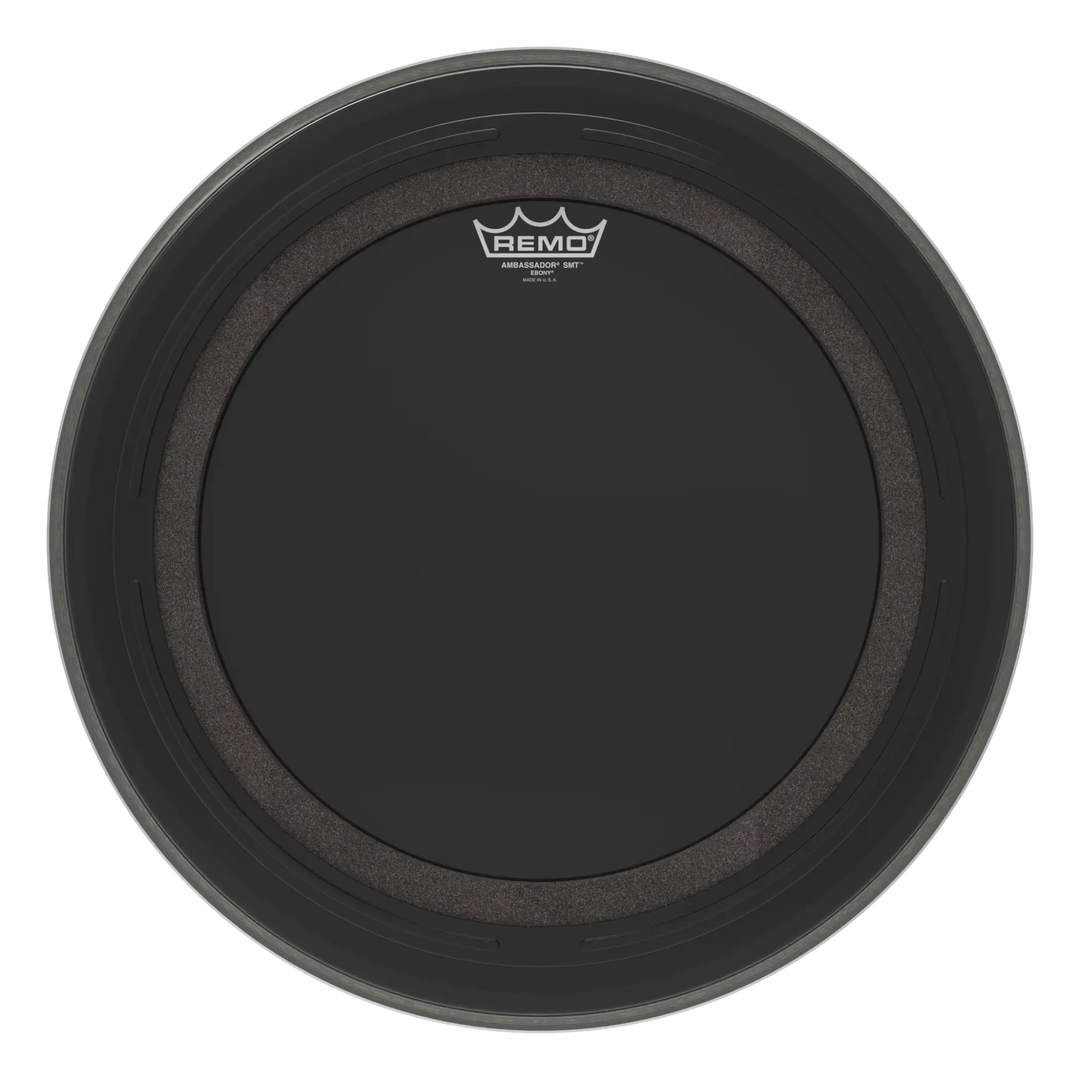 Remo BR-1018-ES-SMT Ambassador SMT Ebony Drumhead, 18"