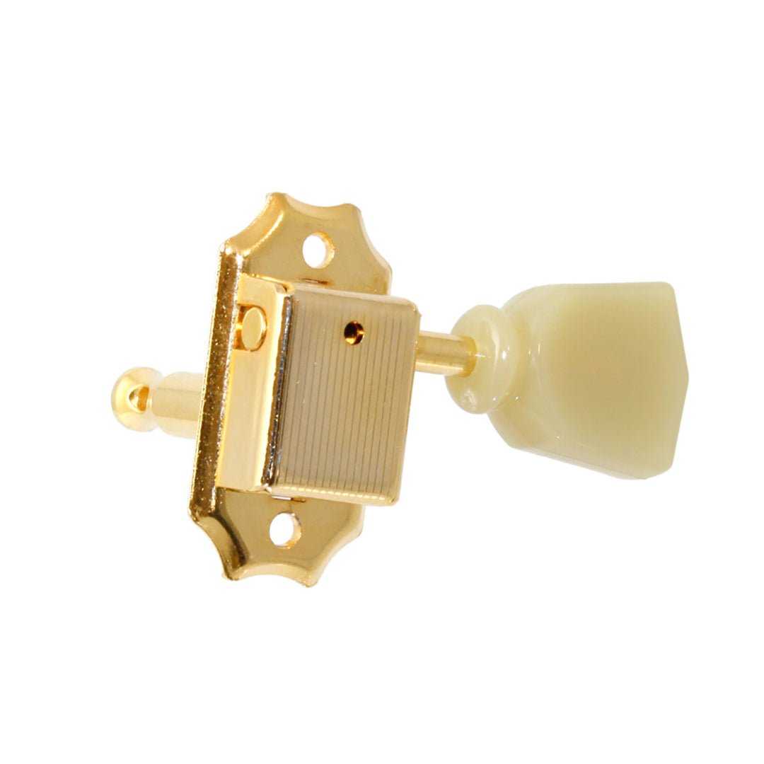 Allparts TK-0877 Economy Vintage-style 3x3 Keys with Keystone Buttons Gold