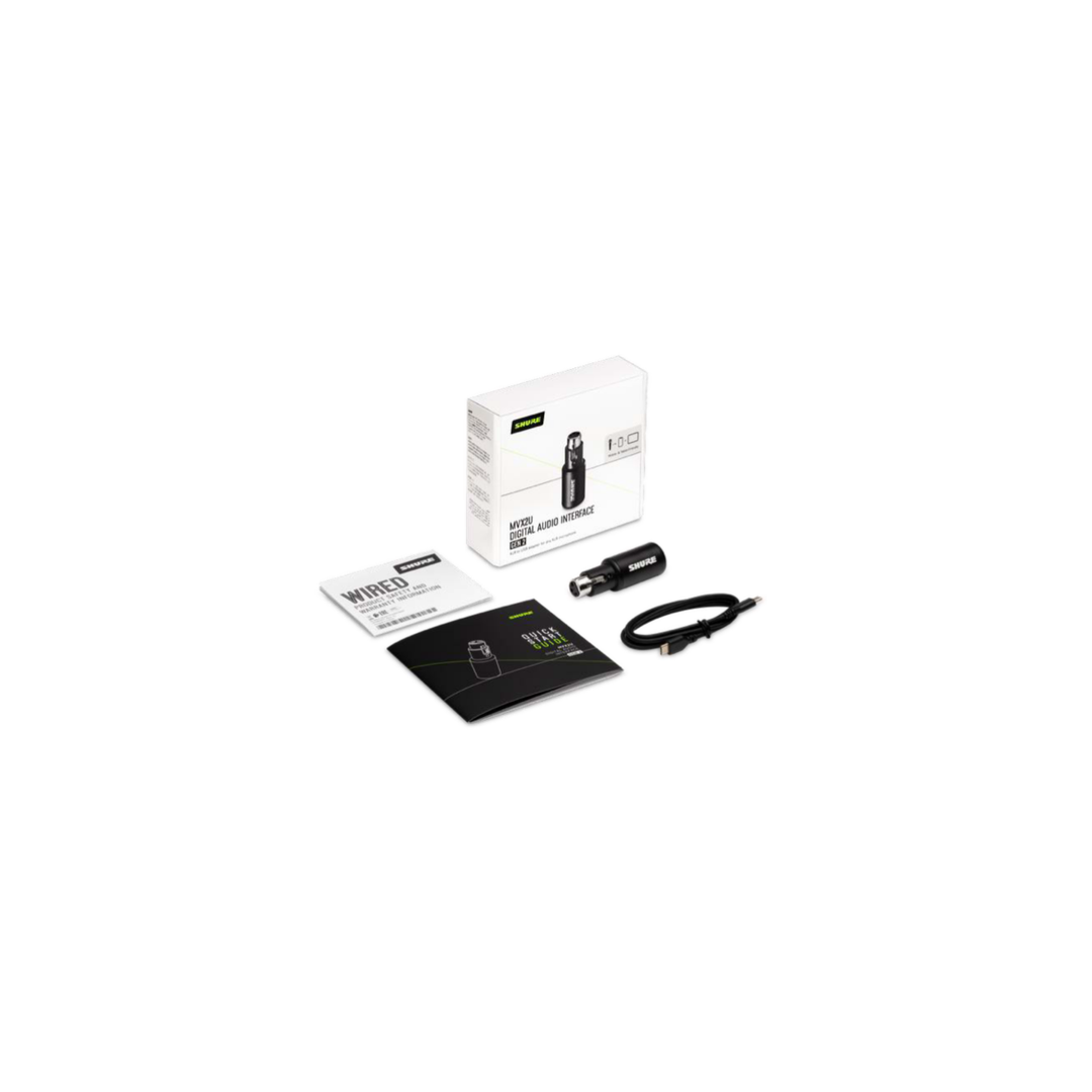 Shure MVX2UG2 Single-Channel Digital Audio Interface XLR to USB - Black