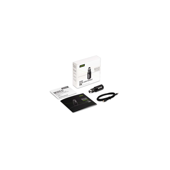Shure MVX2UG2 Single-Channel Digital Audio Interface XLR to USB - Black