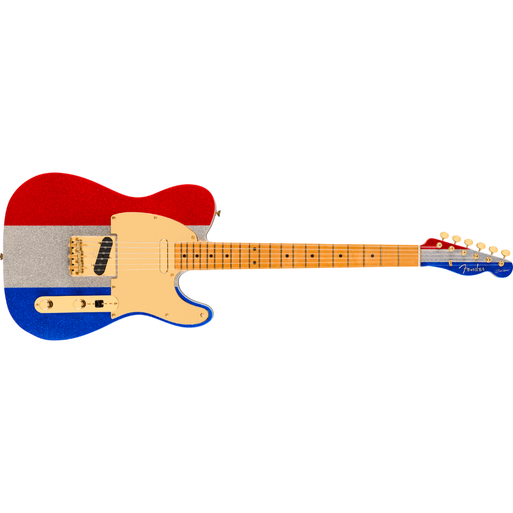 Fender Buck Owens Telecaster (Red, Silver & Blue Sparkle)  Electric Guitar