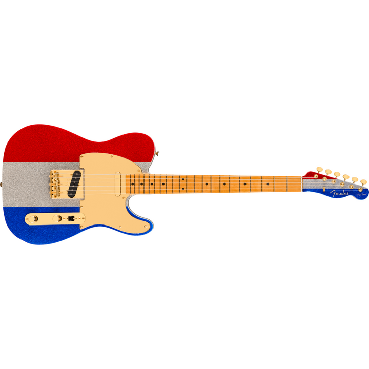 Fender Buck Owens Telecaster (Red, Silver & Blue Sparkle)  Electric Guitar