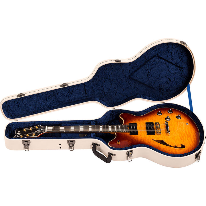 EVH - "SA-126 QM Special" Tobacco Burst  w/ White Deluxe EVH Hard Shell Case