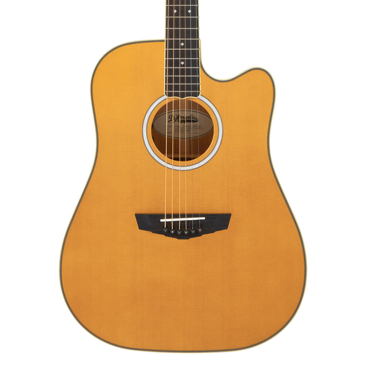 D'Angelico DAED500VNATGP2 Bowery Dreadnought CE Includes Hard Case - Vintage Natural