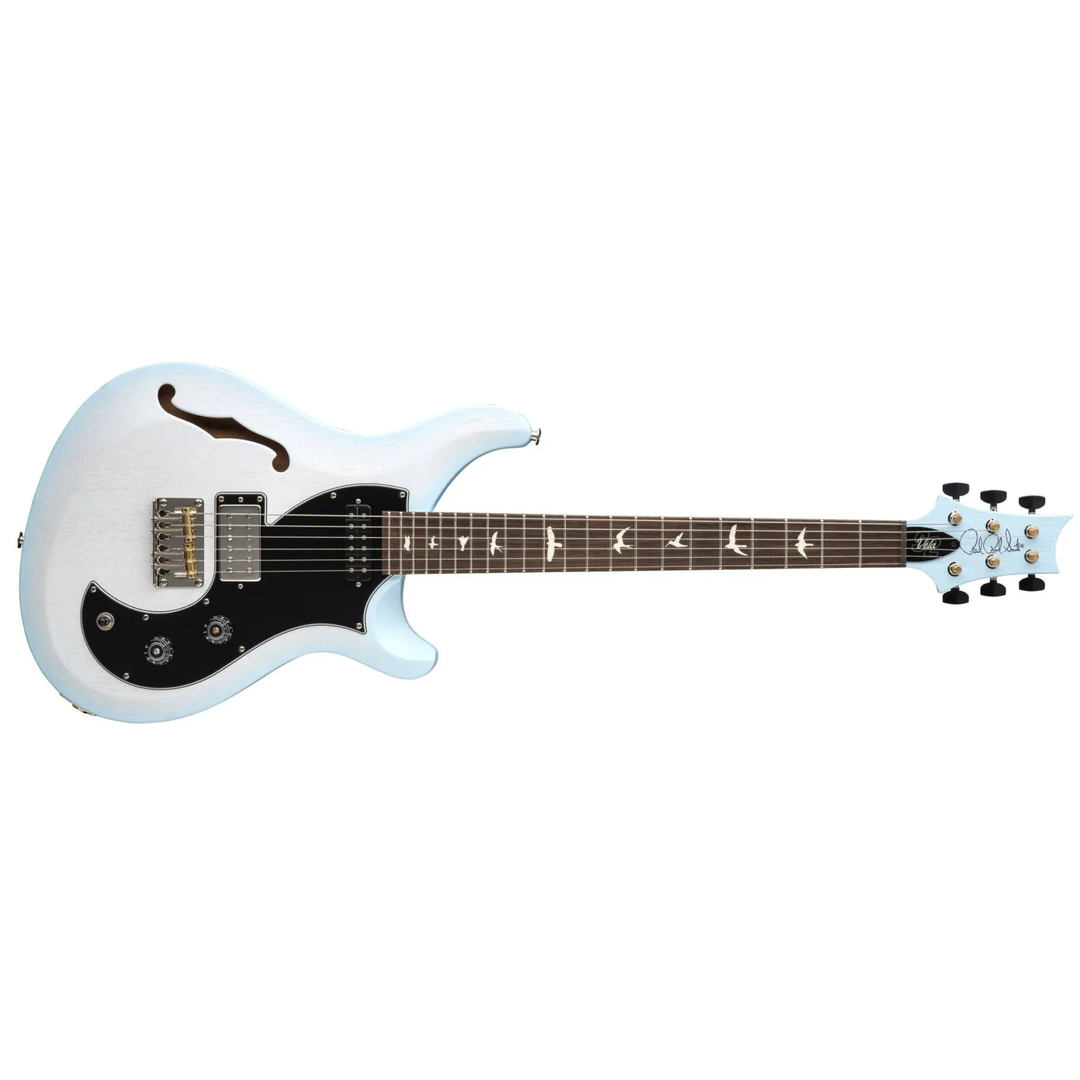 PRS S2 Vela Semi-Hollow Satin Electric Guitar with Gigbag - Cloud Burst