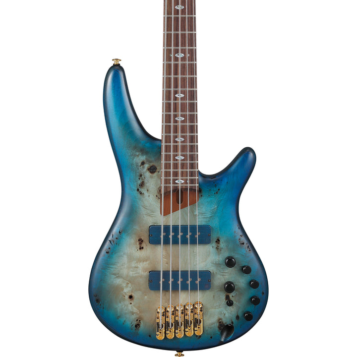 Ibanez SR Prestige 5 String Bass (Ghost Fleet Blue Burst) SR6605GFB