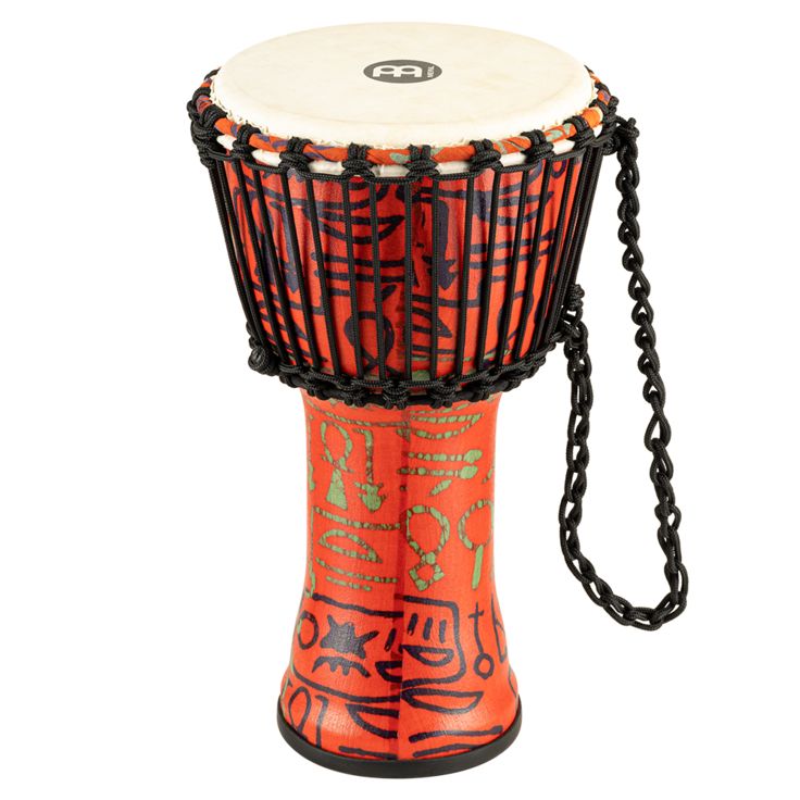 Meinl Percussion 8" Rope Tuned Travel Series Djembe Hand Selected Goatskin Head (Patented) Pharaoh's Script