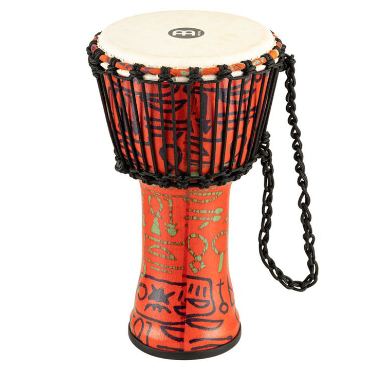 Meinl Percussion 8" Rope Tuned Travel Series Djembe Hand Selected Goatskin Head (Patented) Pharaoh's Script