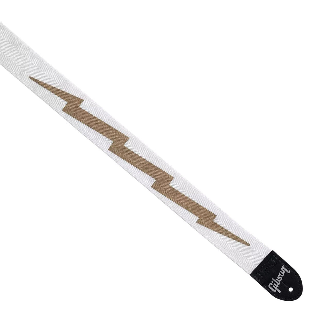 GIBSON LIGHTNING BOLT SEATBELT-WHIT