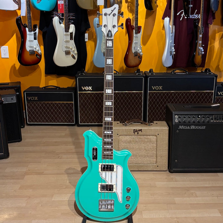 Eastwood - Airline Map Bass Long Scale - Rosewood - Seafoam Green (No Case Or Bag) - USED