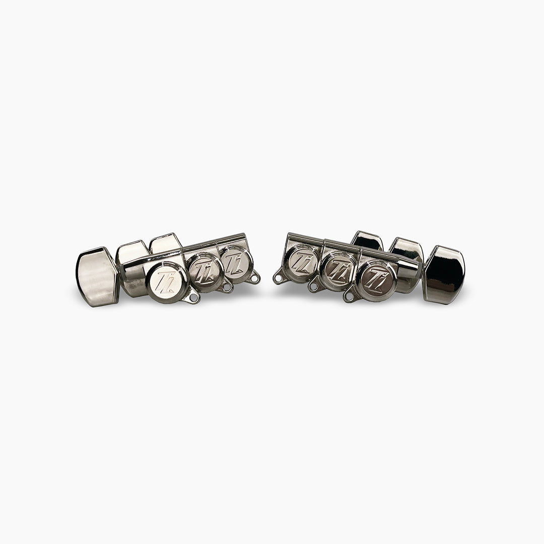 Allparts TK-7117-001 True Lok Mid Size Locking Tuners, 3x3, Nickel