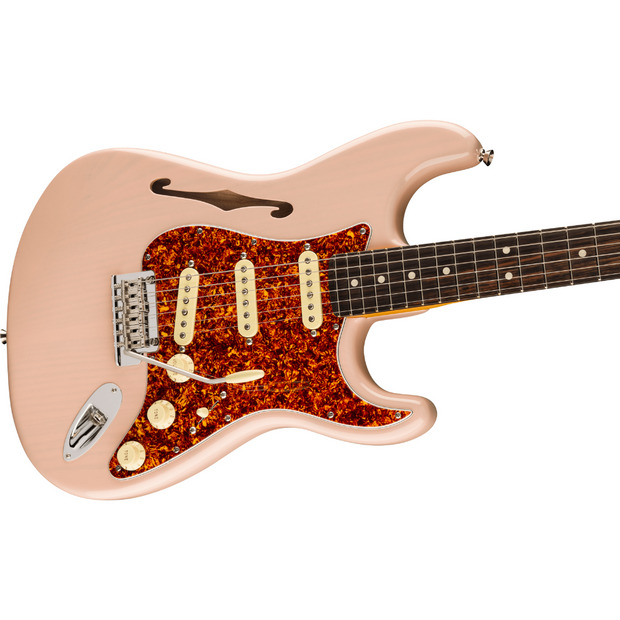 Fender American Professional II Stratocaster® Thinline, Rosewood Fingerboard - Transparent Shell Pink