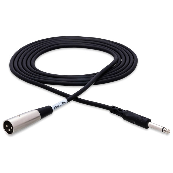 Hosa Technology PXM-120 Unbalanced Interconnect, 1/4 in TS to XLR3M, 20 ft