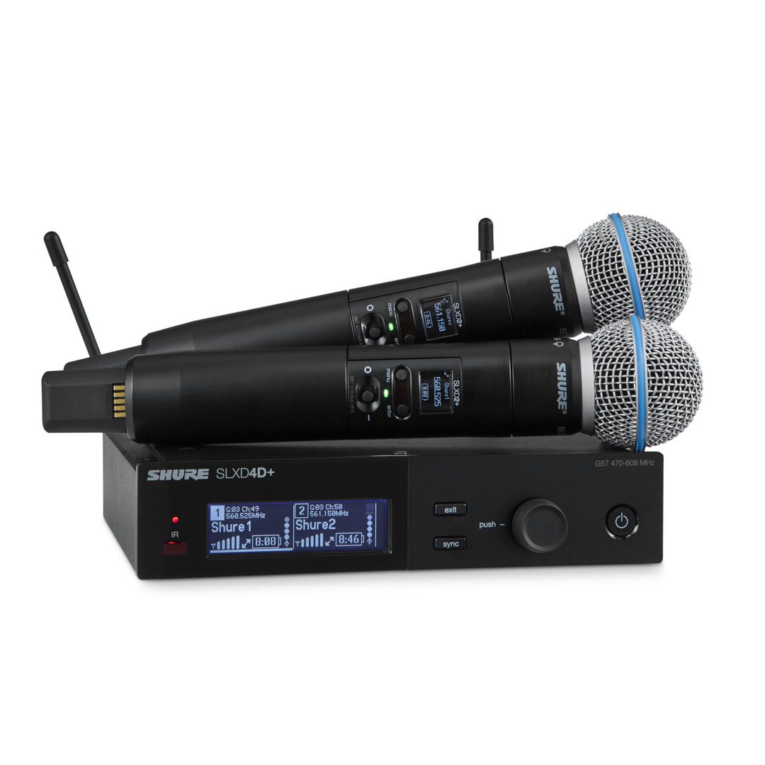 Shure SLXD24D+/B58-G57 Handheld System Dual Beta58A