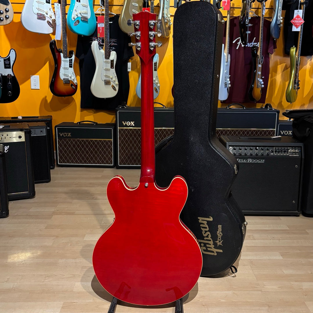 Gibson - Memphis ES-335 Dot Cherry AAA Figured Maple w/ PRO Headstock Repair OHSC & COA (2012) - USED