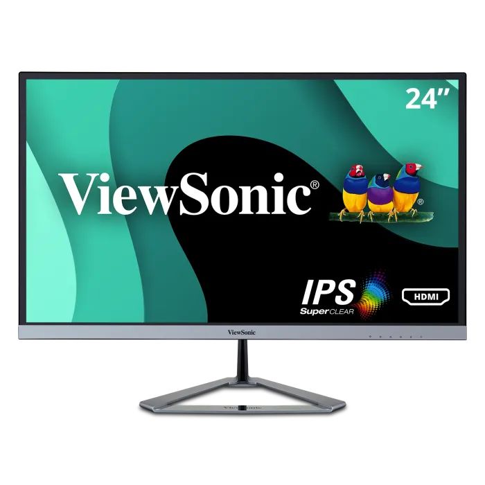 Viewsonic VX2476-SMHD 24" Ultra Slim IPS Monitor  Full HD, HDMI, DP, VGA, Dual Speakers