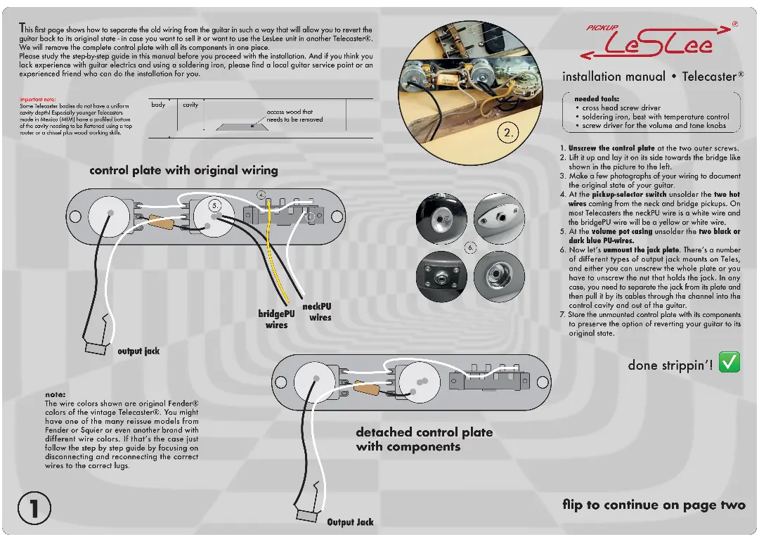 Allparts EP-0988-000 Pickup Leslee for Telecaster