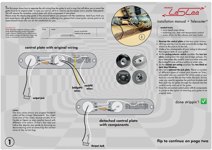 Allparts EP-0988-000 Pickup Leslee for Telecaster