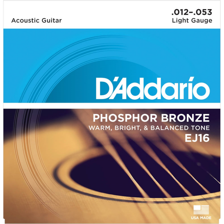 D'Addario EJ16 - SET ACOUS GTR PHOS BRONZE LITE