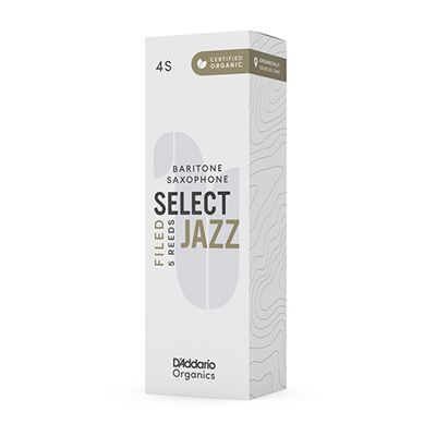 D'Addario Woodwinds ORSF05BSX4S Select Jazz, Baritone Saxophone - Filed, 4S, Box Of 5