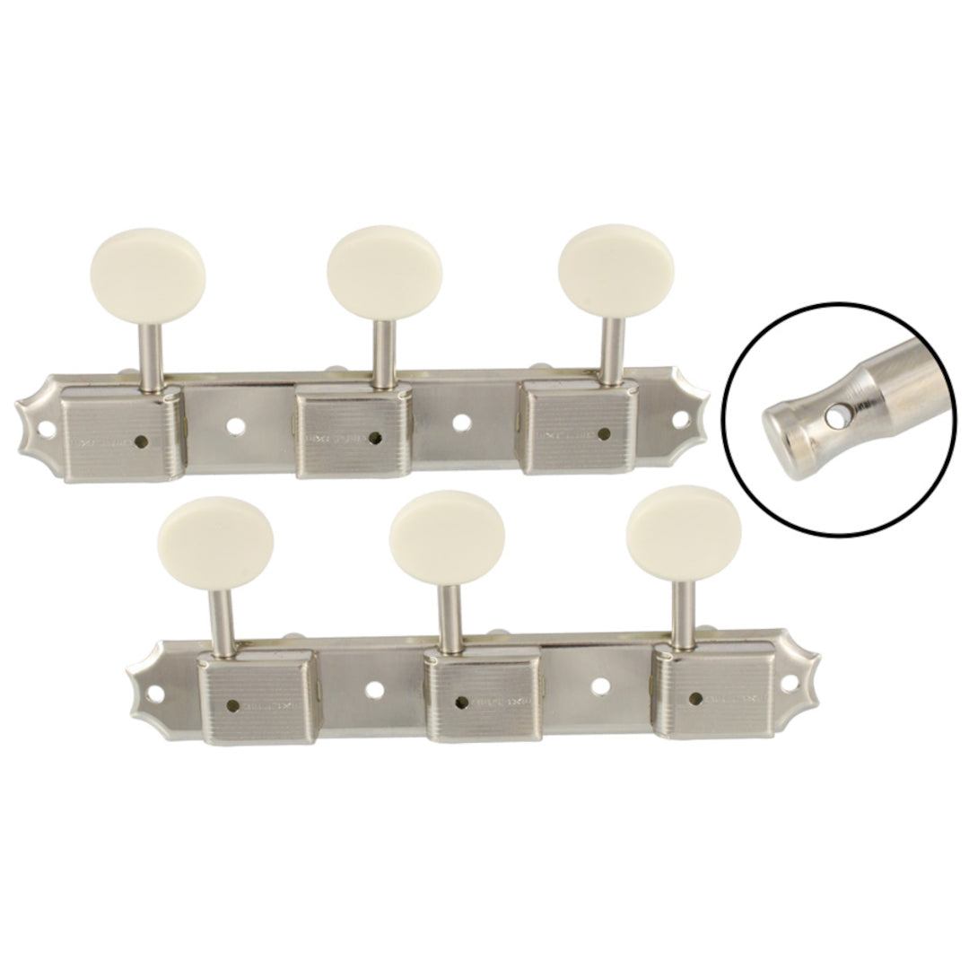 Allparts TK-0700 Vintage-style Deluxe 3x3 Strip Keys Nickel
