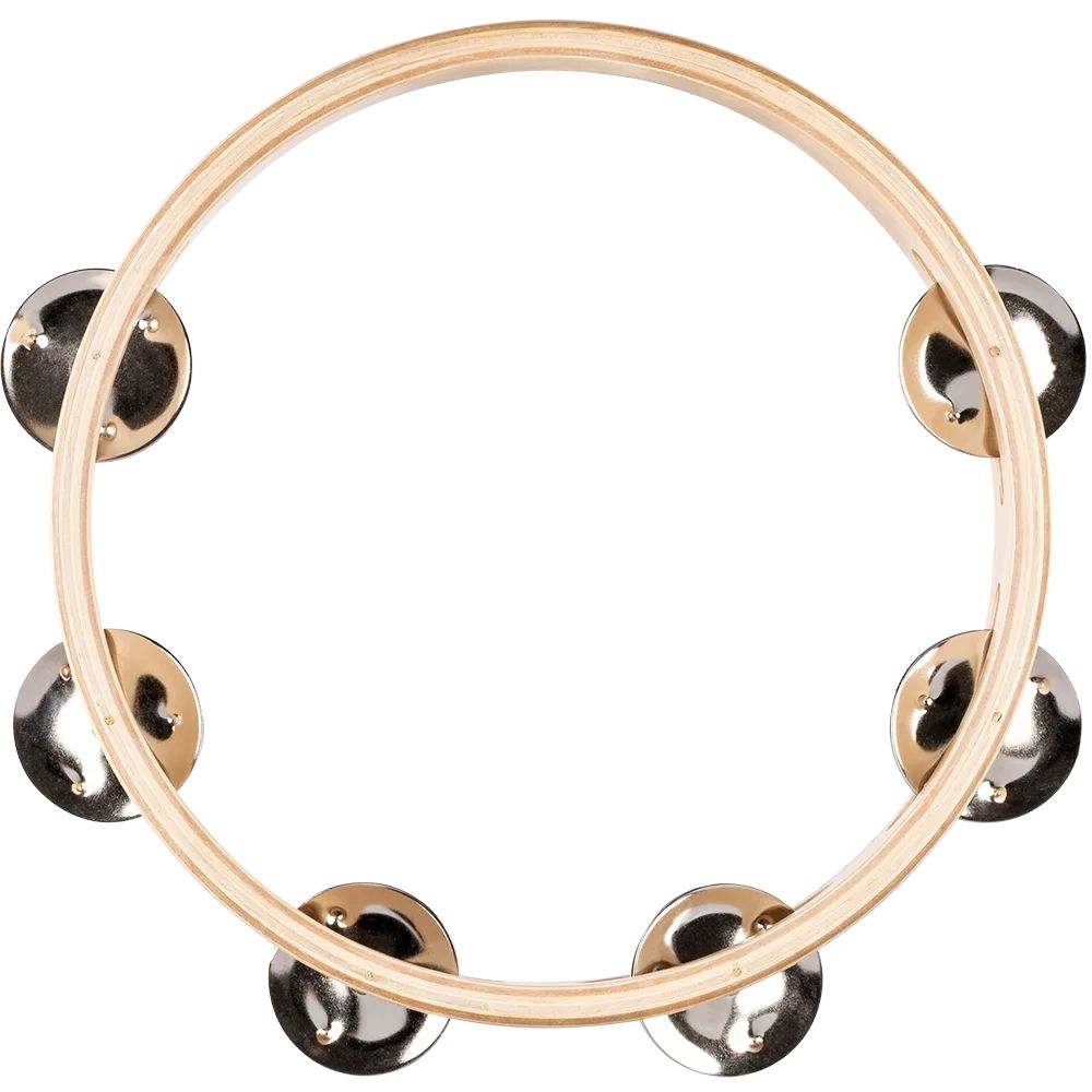 Nino Percussion Single Row Wood Tambourine - 8''