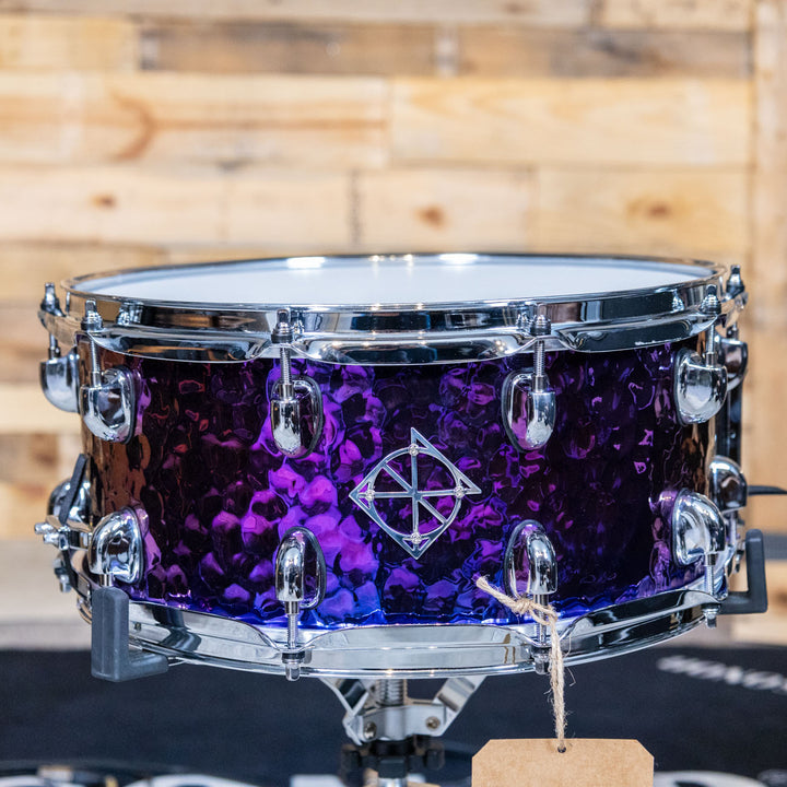 Dixon PDSCST654PTS Cornerstone 6.5 x 14 Hammered Steel Snare - Purple