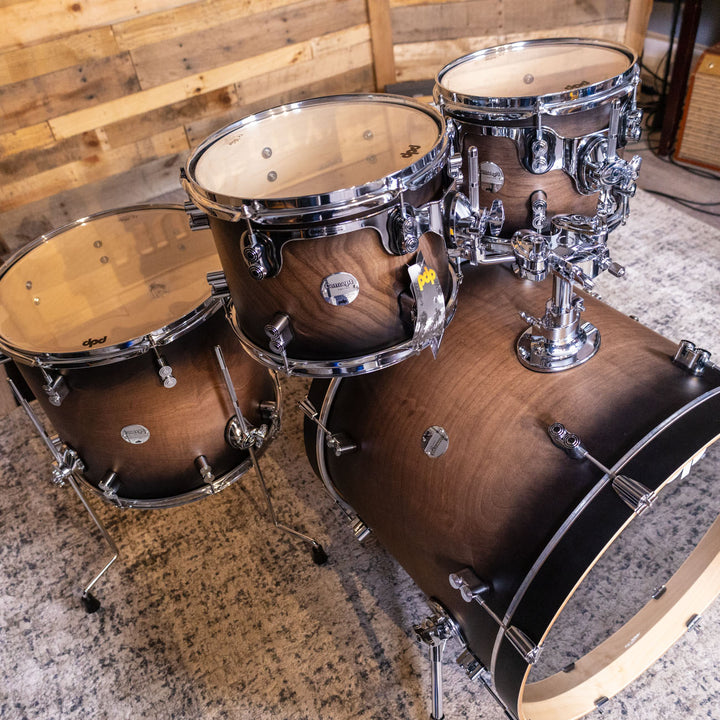 PDP Concept Maple Lacquer CM5 5-Piece Kit Shell Pack w/ Chrome Hardware (18x22 w/ BDM, 8x10, 9x12, 14x16FT, 5.5x14 Snare) - Satin Charcoal Burst