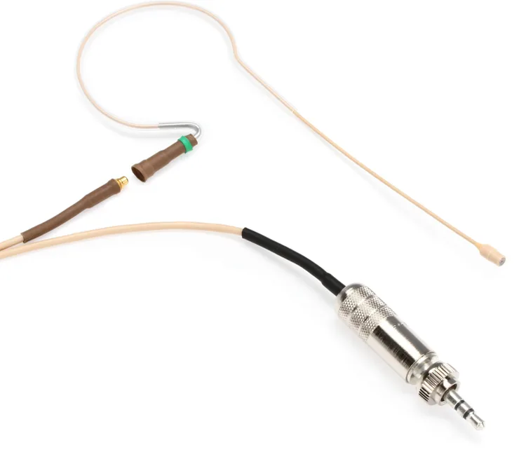 Countryman E6 Directional Earset Microphone for Speaking with 2mm Cable and 3.5mm Connector for Sennheiser Wireless - Light Beige