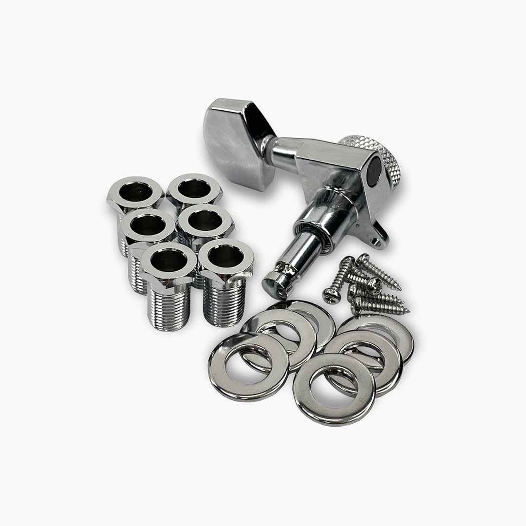 Allparts TK-7117-010 True Lok Mid Size Locking Tuners, 3x3, Chrome