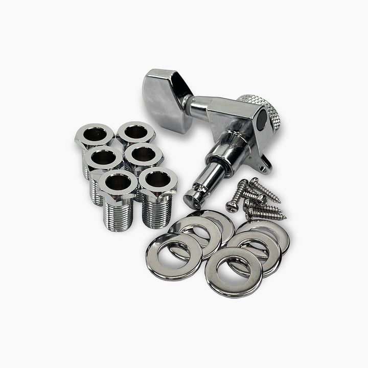 Allparts TK-7117-010 True Lok Mid Size Locking Tuners, 3x3, Chrome