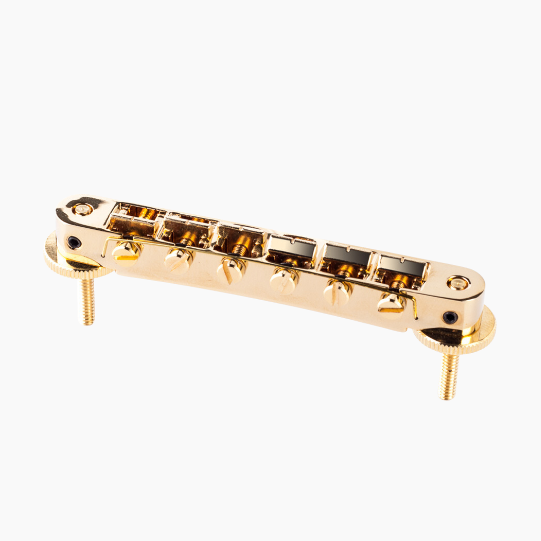 Allparts GB-0532-002 Tonepros AVR2P ABR-1 Style Tunematic Bridge with Pre-Notched Saddles, Gold