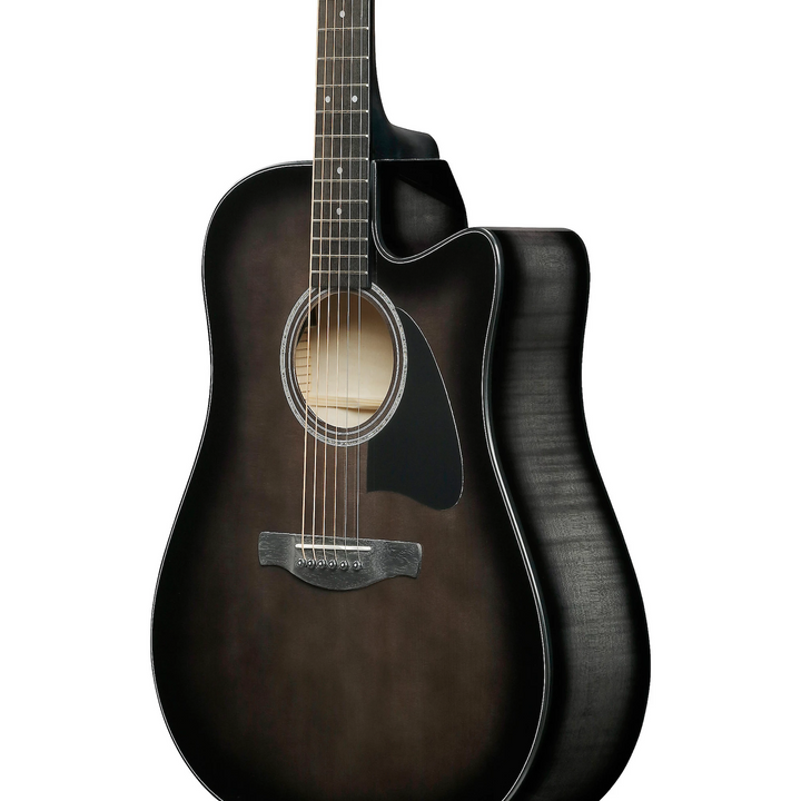 Ibanez AAD77CETKS Grand Dreadnought Acoustic-Electric Guitar Transparent Black Sunburst High Gloss