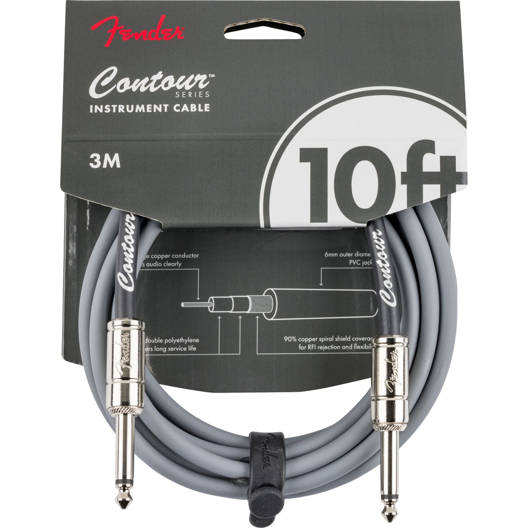Fender  Contour 10' Cable - Inca Silver
