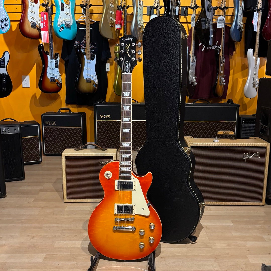 Epiphone - Les Paul STD Quilted Top Faded Cherry Burst w/ HD Case (2022) - USED