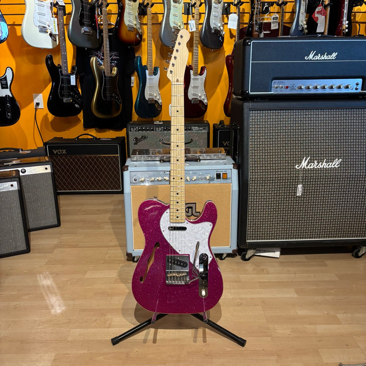 London Guitars  "Repair Shop Custom Tele Thinline Build" w/ V-Trem System - Metallic Purple - NEW