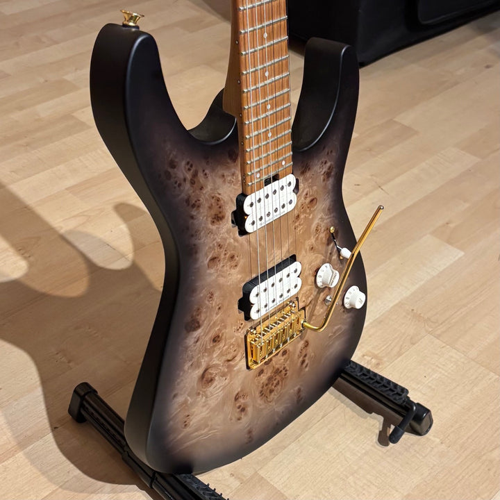 Charvel - Pro Mod DK24 HH Poplar Burl - Trans BLK Burst (2022 - No Case Or Bag) - USED