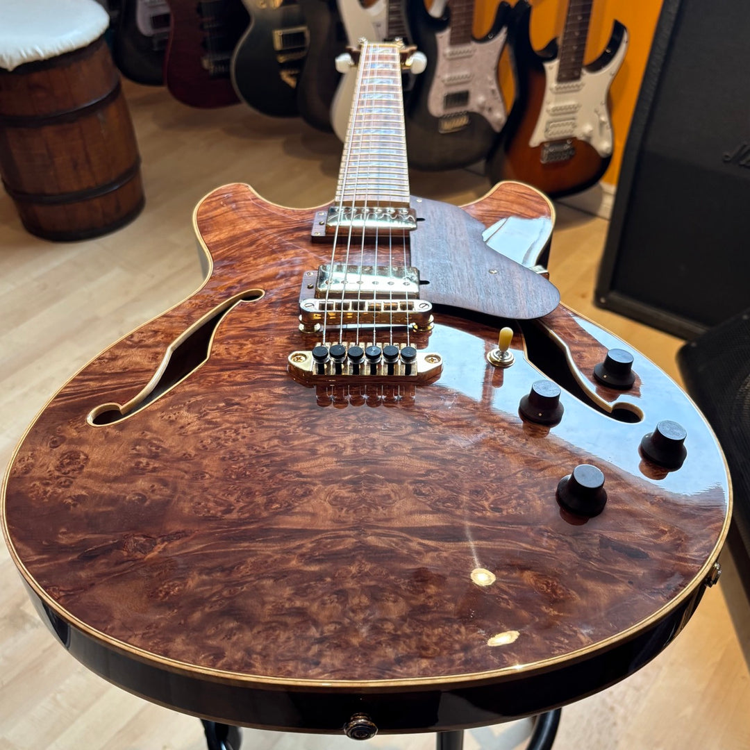 Ibanez - LTD ED Artist Artcore Custom AS103BM-ABR-12-01 Burled Mahogany w/ OHSC (2007) - USED