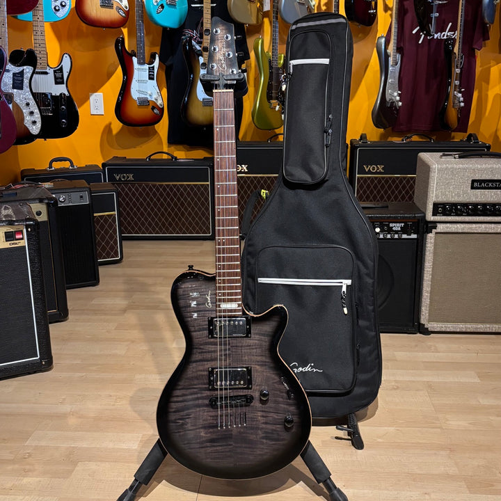 Godin - LG Signature FM-Trans Black Seymour Duncan Loaded w/Godin Gig Bag (2003) - USED