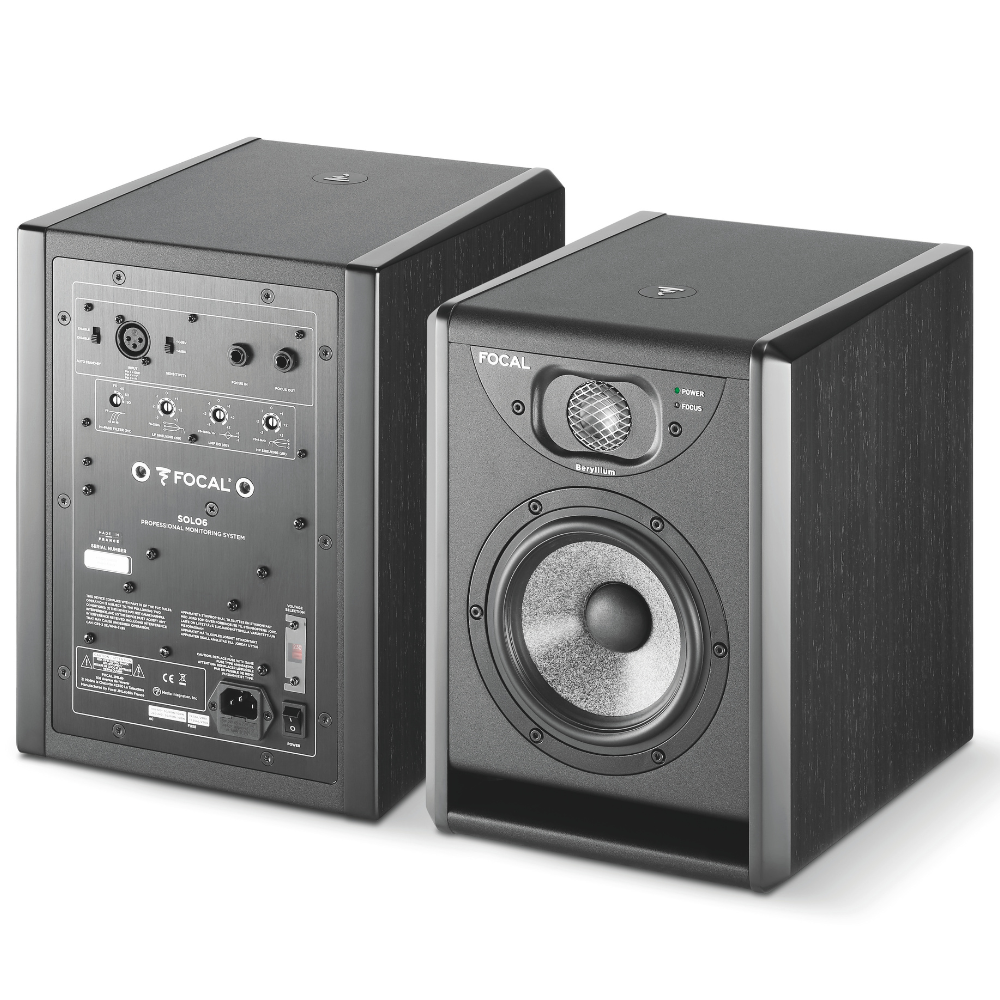 Focal SOLO 6 2-way active monitor - Black / 6.5" W-Sandwich driver + 1" Beryllium tweeter + Focus Mode