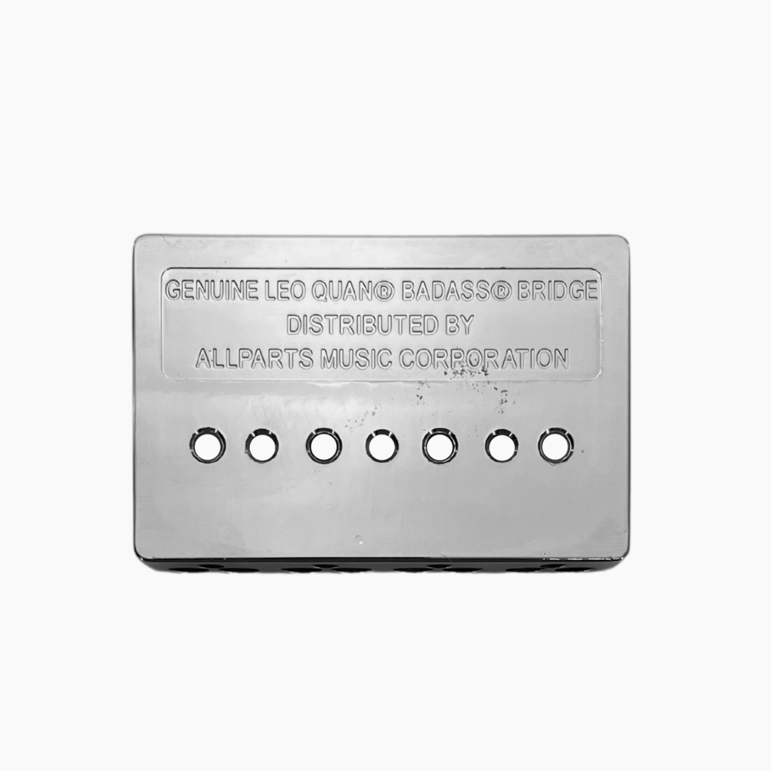 Allparts BB-3343-010 - Leo Quan® Badass III™ 4-String Bass Bridge - Grooved Saddles, Chrome