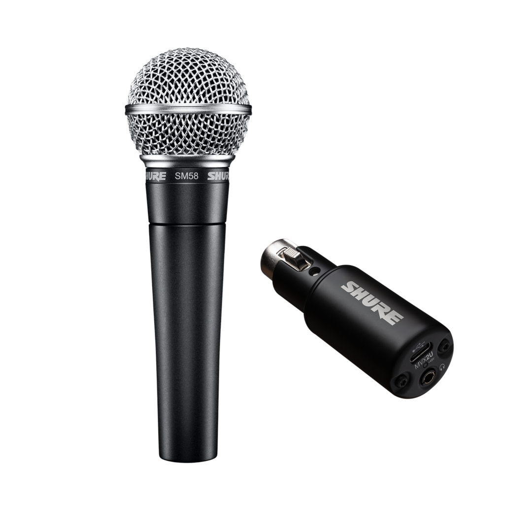 Shure MVX2UG2 Single-Channel Digital Audio Interface XLR to USB - Black