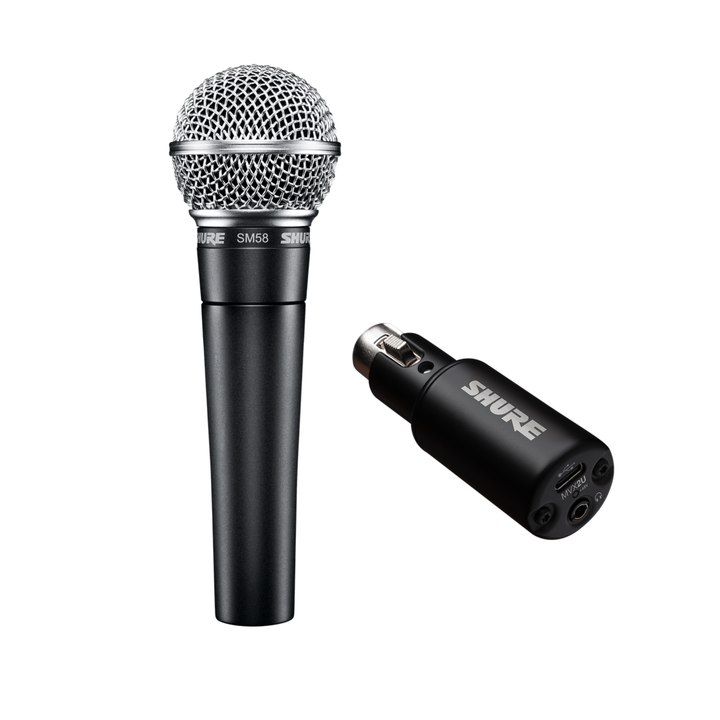 Shure MVX2UG2 Single-Channel Digital Audio Interface XLR to USB - Black