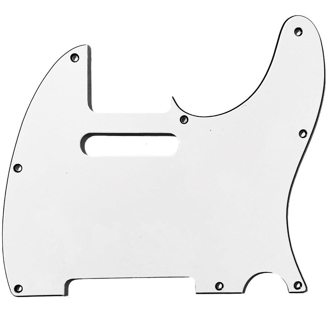 Allparts PG-0562 8-hole Pickguard for Telecaster® White 3-ply (W/B/W) .090