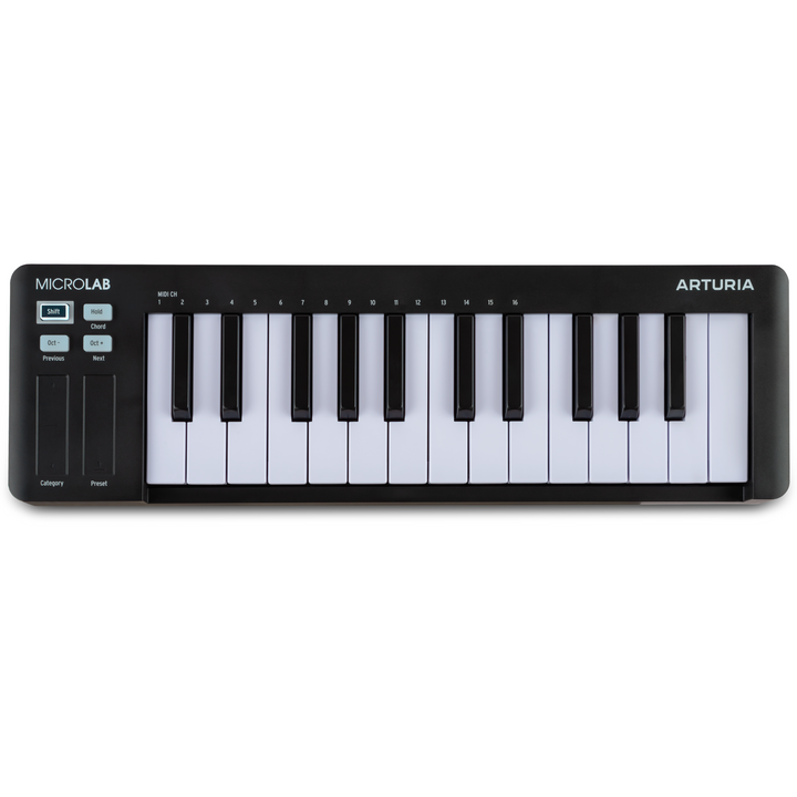 Arturia MICROLABMK3BK MICROLAB MK3 25-Key Microlab MK3  Universal MIDI Controller  - Black